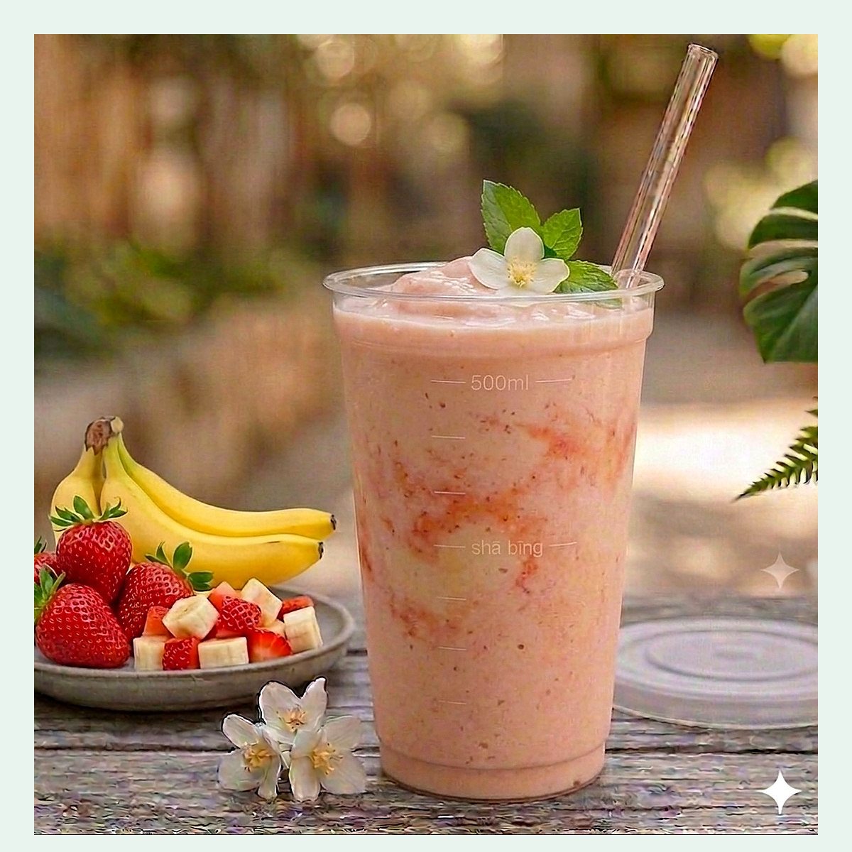Strawberry&amp;Banana Mixed Milkshake